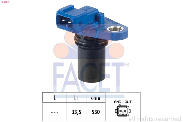 Sensor, engine speed Made in Italy - OE Equivalent 9.0302