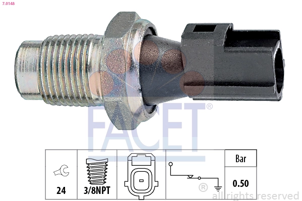 Oil Pressure Switch Made in Italy - OE Equivalent 7.0148