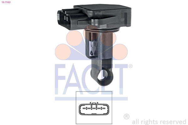 Mass Air Flow Sensor Made in Italy - OE Equivalent 10.1163
