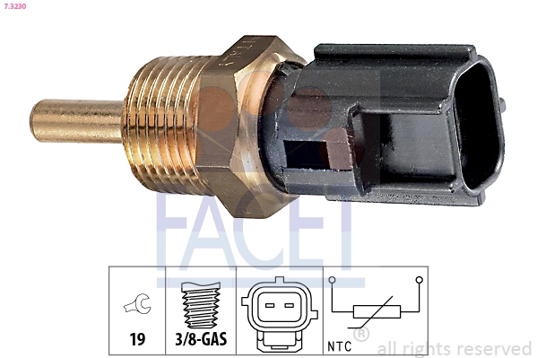 Sensor, coolant temperature Made in Italy - OE Equivalent 7.3230