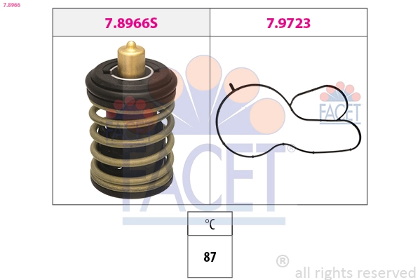 Thermostat, coolant Made in Italy - OE Equivalent 7.8966
