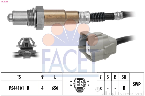 Oxygen Sensor Made in Italy - OE Equivalent 10.8566