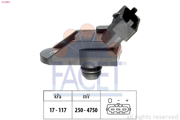 Air Pressure Sensor, altitude adaption Made in Italy - OE Equivalent 10.3053