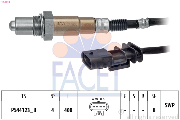 Oxygen Sensor Made in Italy - OE Equivalent 10.8611