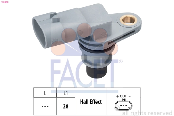 Sensor, crankshaft pulse Made in Italy - OE Equivalent 9.0380