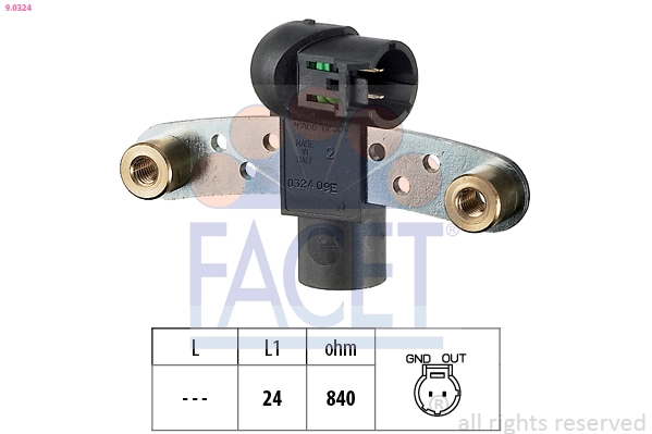 Sensor, crankshaft pulse Made in Italy - OE Equivalent 9.0324