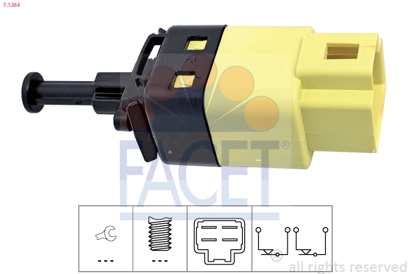 Stop Light Switch Made in Italy - OE Equivalent 7.1264