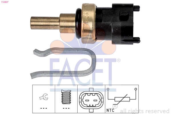 Sensor, coolant temperature Made in Italy - OE Equivalent 7.3357