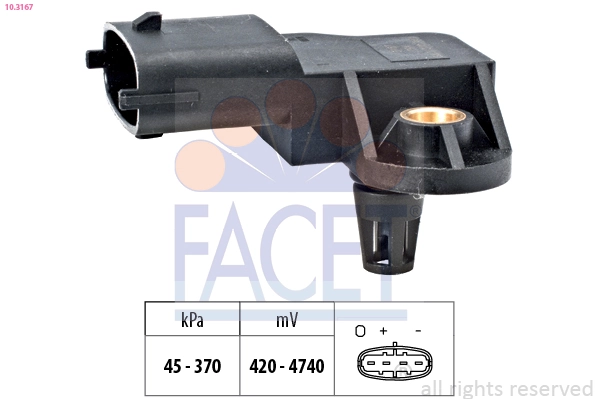 Air Pressure Sensor, altitude adaption Made in Italy - OE Equivalent 10.3167