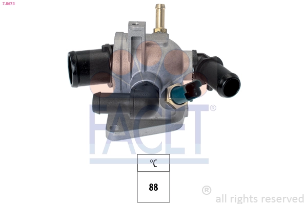 Thermostat, coolant Made in Italy - OE Equivalent 7.8673