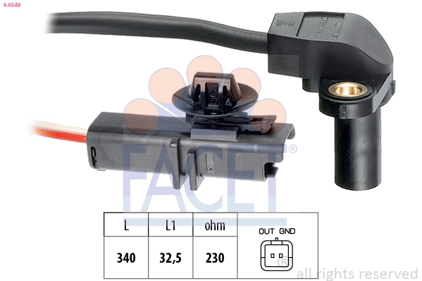 Sensor, crankshaft pulse Made in Italy - OE Equivalent 9.0549