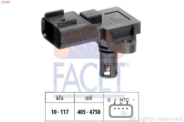Air Pressure Sensor, altitude adaption Made in Italy - OE Equivalent 10.3097