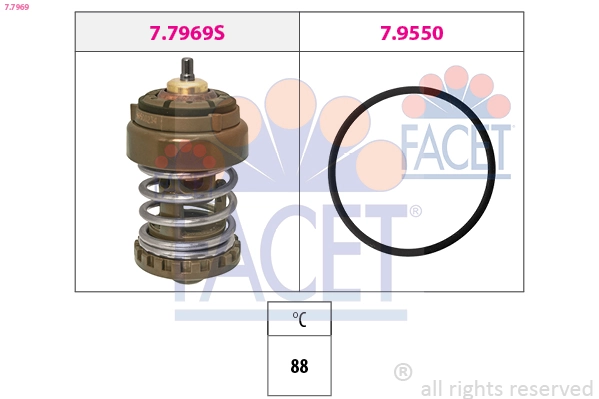 Thermostat, coolant Made in Italy - OE Equivalent 7.7969