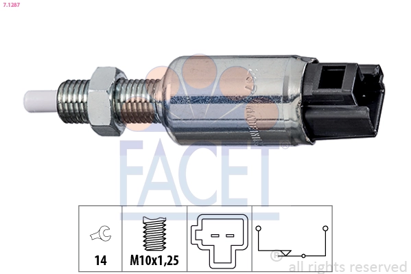 Switch, clutch control (cruise control) Made in Italy - OE Equivalent 7.1287