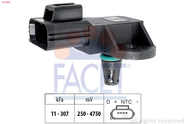 Air Pressure Sensor, altitude adaption Made in Italy - OE Equivalent 10.3205