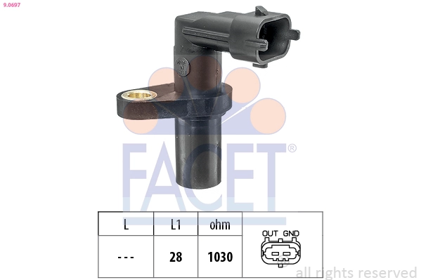 Sensor, crankshaft pulse Made in Italy - OE Equivalent 9.0697
