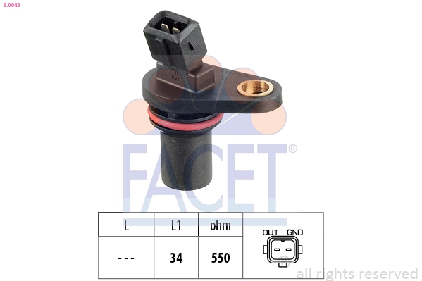 Sensor, engine speed Made in Italy - OE Equivalent 9.0043