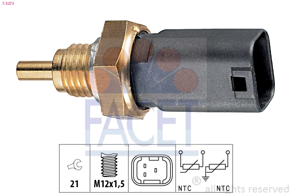 Sensor, coolant temperature Made in Italy - OE Equivalent 7.3273