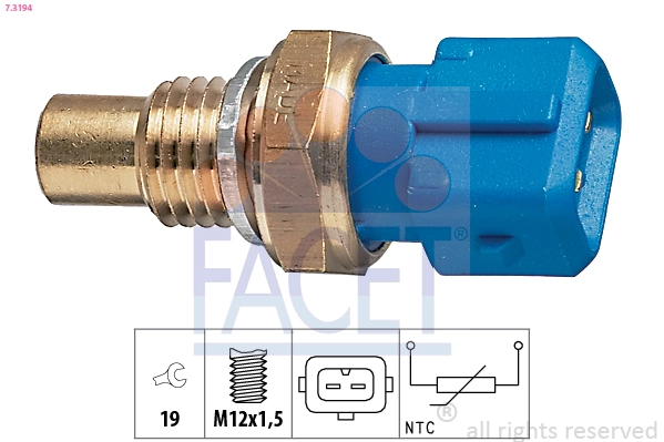Sensor, coolant temperature Made in Italy - OE Equivalent 7.3194