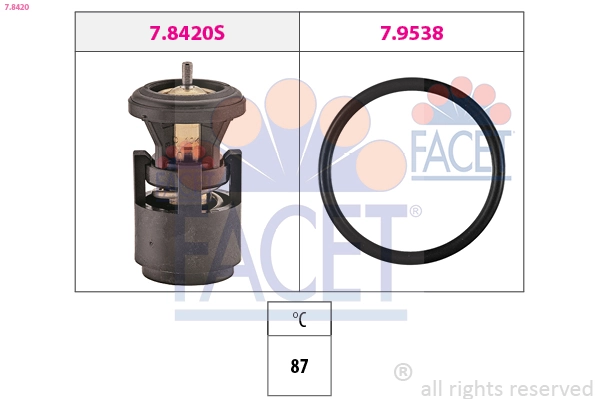 Thermostat, coolant Made in Italy - OE Equivalent 7.8420