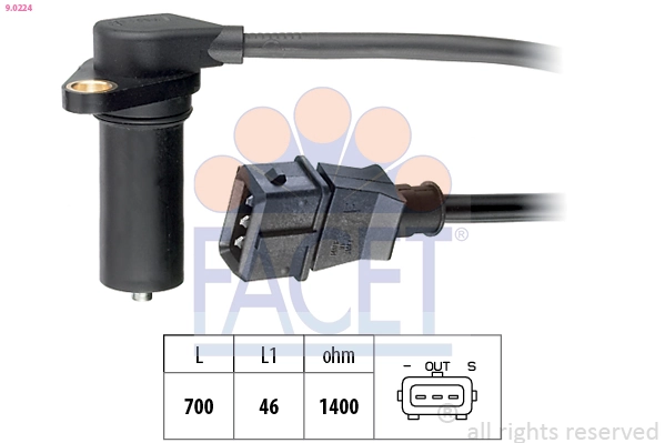 Sensor, crankshaft pulse Made in Italy - OE Equivalent 9.0224
