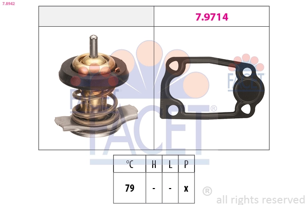 Thermostat, coolant Made in Italy - OE Equivalent 7.8942