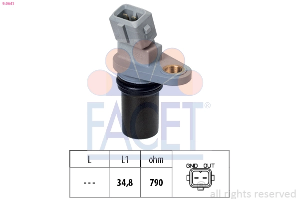 Sensor, engine speed Made in Italy - OE Equivalent 9.0641