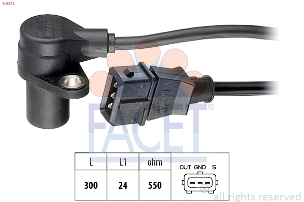 Sensor, crankshaft pulse Made in Italy - OE Equivalent 9.0272