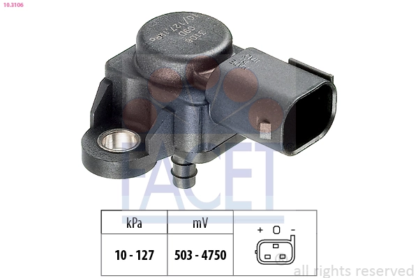 Air Pressure Sensor, altitude adaption Made in Italy - OE Equivalent 10.3106