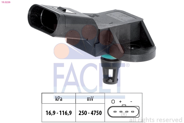 Air Pressure Sensor, altitude adaption Made in Italy - OE Equivalent 10.3226