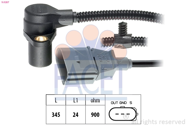 Sensor, crankshaft pulse Made in Italy - OE Equivalent 9.0287