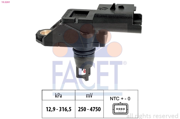 Air Pressure Sensor, altitude adaption Made in Italy - OE Equivalent 10.3261