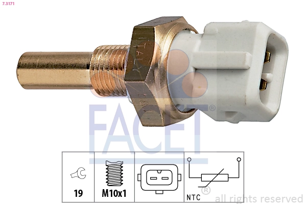 Sensor, coolant temperature Made in Italy - OE Equivalent 7.3171