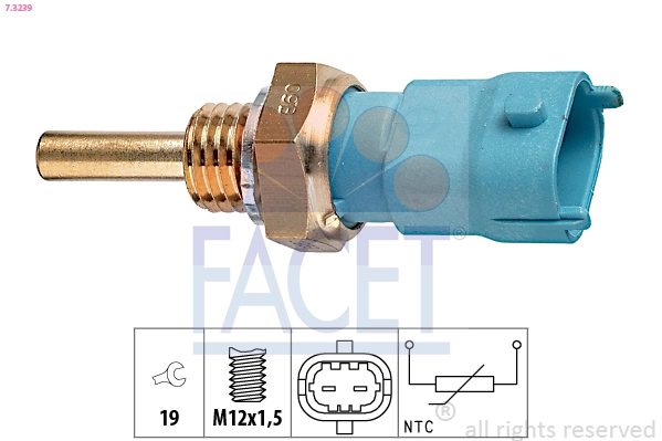 Sensor, oil temperature Made in Italy - OE Equivalent 7.3239