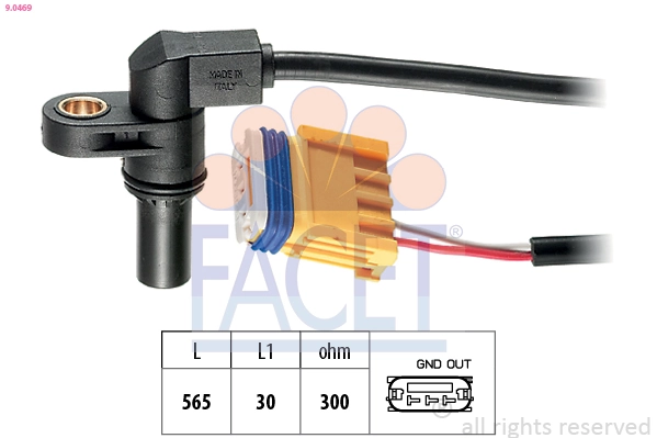 RPM Sensor, automatic transmission Made in Italy - OE Equivalent 9.0469