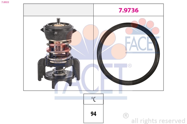 Thermostat, coolant Made in Italy - OE Equivalent 7.8933