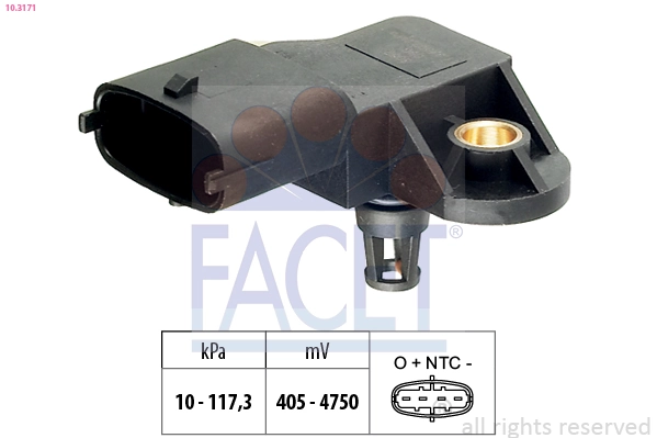 Air Pressure Sensor, altitude adaption Made in Italy - OE Equivalent 10.3171