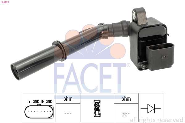 Ignition Coil Made in Italy - OE Equivalent 9.6552