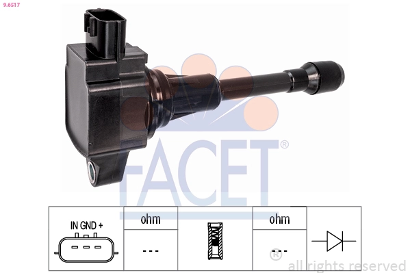 Ignition Coil Made in Italy - OE Equivalent 9.6517
