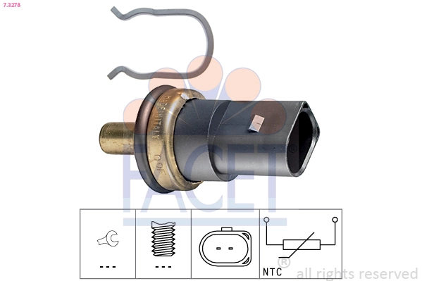 Sensor, coolant temperature Made in Italy - OE Equivalent 7.3278