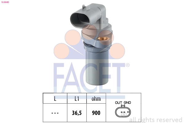 Sensor, crankshaft pulse Made in Italy - OE Equivalent 9.0440