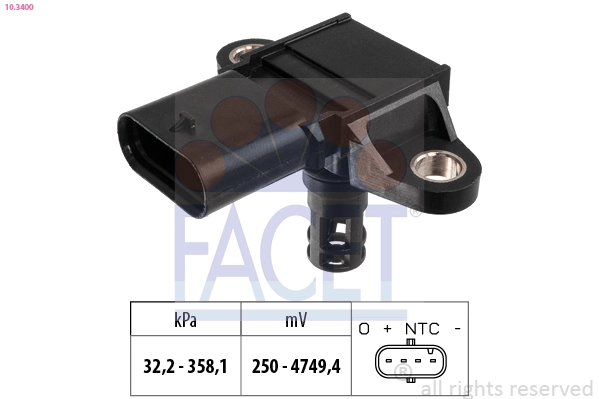 Air Pressure Sensor, altitude adaption Made in Italy - OE Equivalent 10.3400