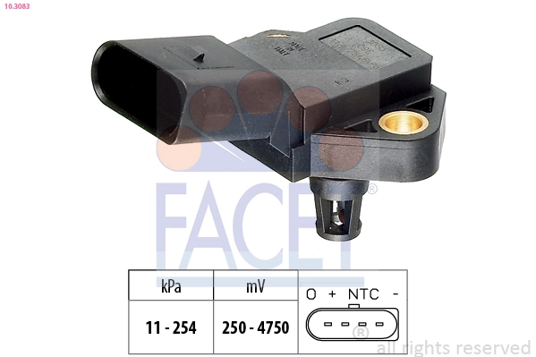 Air Pressure Sensor, altitude adaption Made in Italy - OE Equivalent 10.3083
