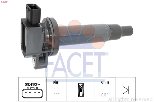 Ignition Coil Made in Italy - OE Equivalent 9.6359