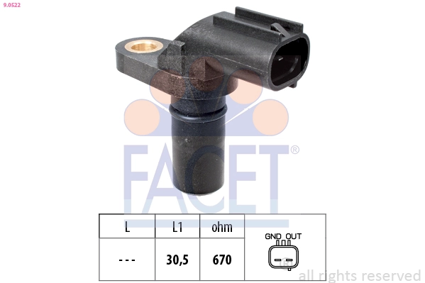 Sensor, crankshaft pulse Made in Italy - OE Equivalent 9.0522