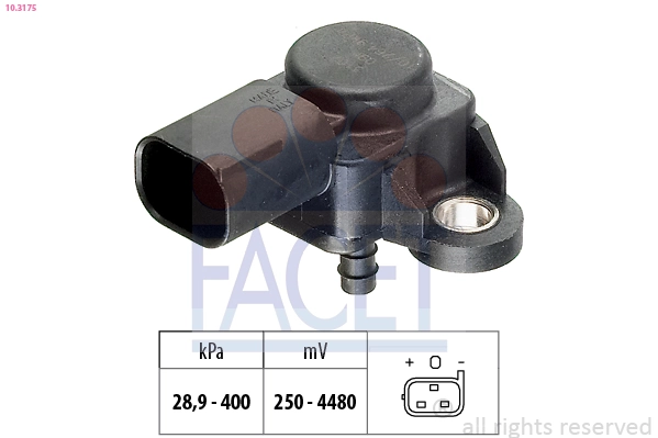 Air Pressure Sensor, altitude adaption Made in Italy - OE Equivalent 10.3175