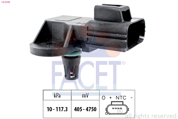 Air Pressure Sensor, altitude adaption Made in Italy - OE Equivalent 10.3100