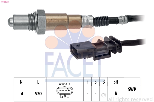 Oxygen Sensor Made in Italy - OE Equivalent 10.8528
