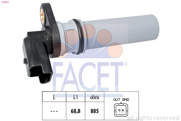 Sensor, engine speed Made in Italy - OE Equivalent 9.0537