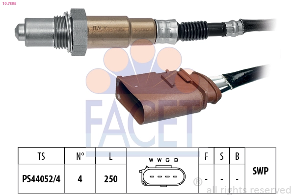 Oxygen Sensor Made in Italy - OE Equivalent 10.7595